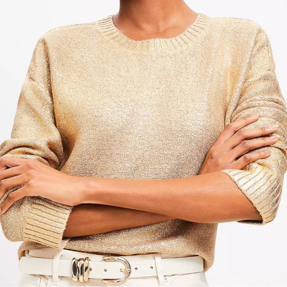 LOFT Sweaters - LOFT Gold Foiled Women's Sweater - Size XS - NWOT